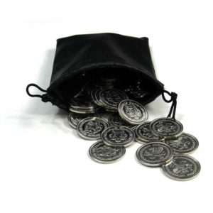 bag of silver coins