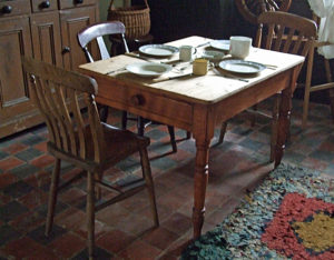 old 1800s kitchen dining room table