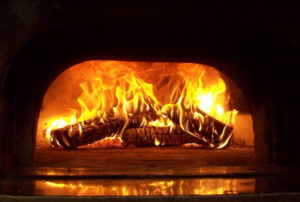burning fire oven